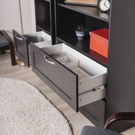 2.02.07.110.5 СИРИУС стеллаж 2 ящика 78х190 Дуб Венге RU