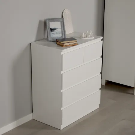 2.05.02.080.1 МАЛЬТА комод 3+2 ящика 80х99 белый RU