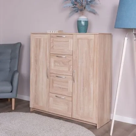 2.02.03.350.3 СИРИУС тумба 2 двери и 4 ящика 117х123 сонома RU