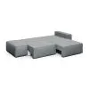 КОРСО Диван угловой с банкеткой, серый