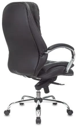 Кресло руководителя Бюрократ T-9950 черный экокожа крестов. металл хром