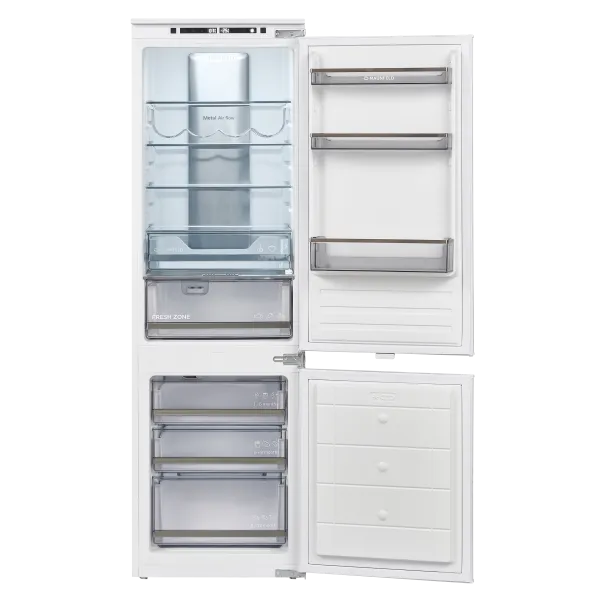 Холодильник-морозильник встраиваемый MAUNFELD MBF177NFWHGR Inverter Белый