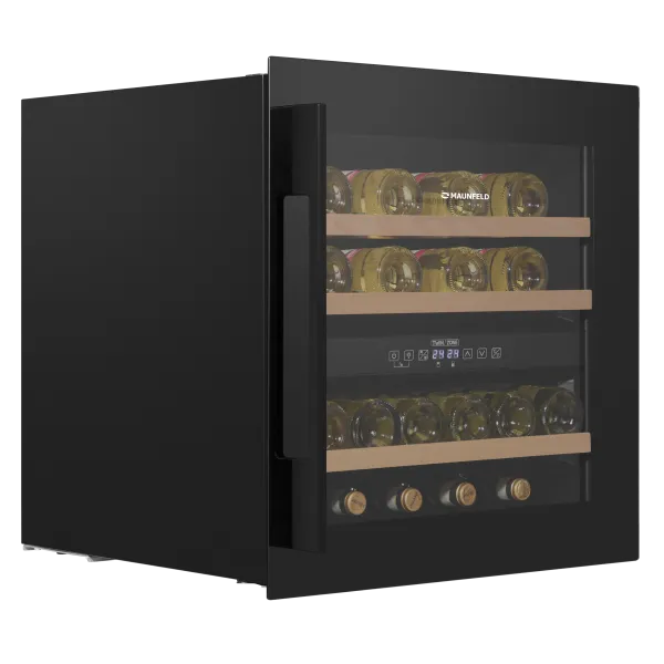 Винный шкаф встраиваемый MAUNFELD MBWC-92D36 Черный