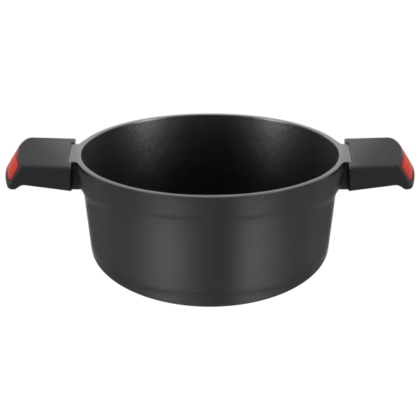 Кастрюля  с крышкой MAUNFELD AURORA MF24ARR1CS из литого алюминия, 24*12см Черный