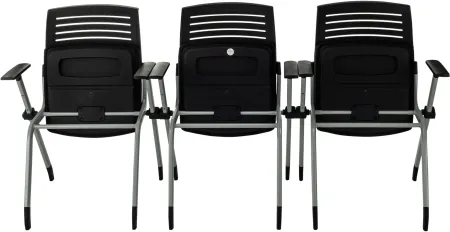 Стул Бюрократ X-Click черный на ножках металл серый