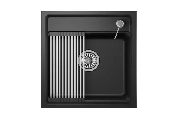 KS-5002, АЛЮМИНИУМ  кухонная мойка, кварц