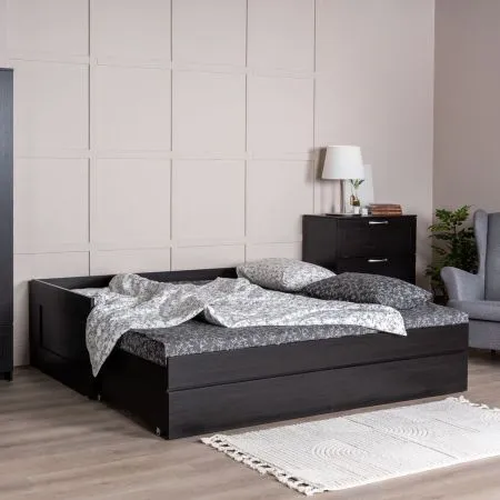 2.02.08.450.5 СИРИУС кровать раздвижная с ящиками 90х200 Дуб Венге RU