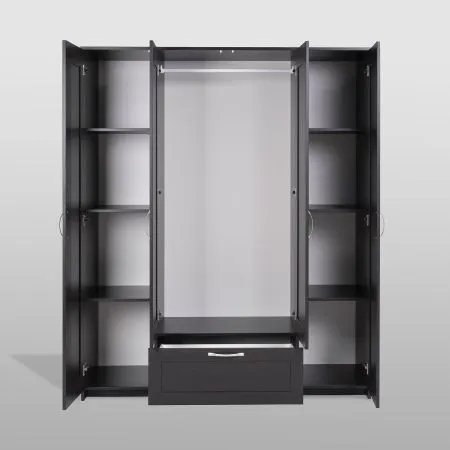 2.02.01.042.5 СИРИУС шкаф комбинированный "4 двери и 1 ящик Дуб Венге RU (с 2 зеркалами)"