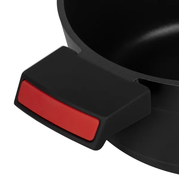 Кастрюля  с крышкой MAUNFELD AURORA MF20ARR1CS из литого алюминия, 20*10 см Черный