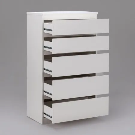 2.03.02.070.1 КАСТОР комод 5 ящиков RU белый