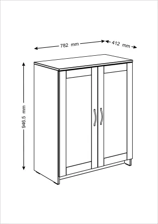 2.02.03.270.5 СИРИУС тумба 2 двери 78х95 Дуб Венге RU