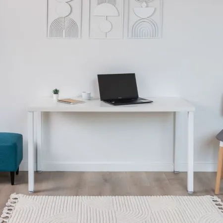 S00463 Ингар 2/ТТ стол письменный 140x75x55, белый