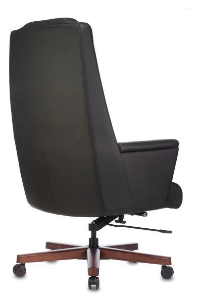 Кресло руководителя Бюрократ _DUKE черный кожа крестов. металл/дерево