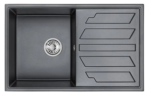 8002, АЛЮМИНИУМ, кухонная мойка, кварц