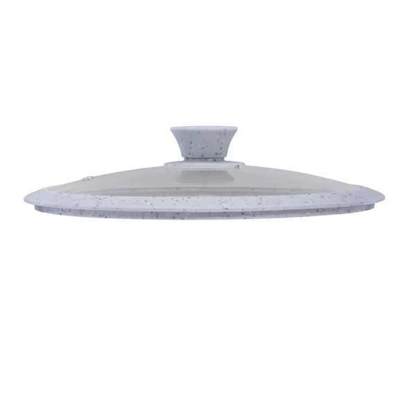 Крышка стеклянная MAUNFELD TRINITY MGL26SMLG с силиконовым ободком и ручкой, 26 см Серый