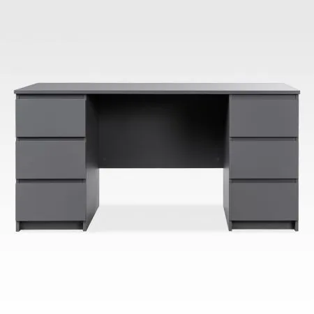 2.03.06.040.4 КАСТОР стол письменный 6 ящиков 151х65 RU серый