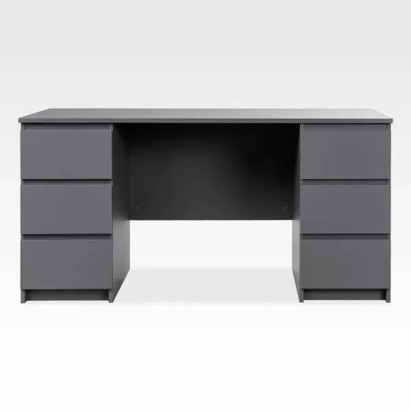 2.03.06.040.4 КАСТОР стол письменный 6 ящиков 151х65 RU серый