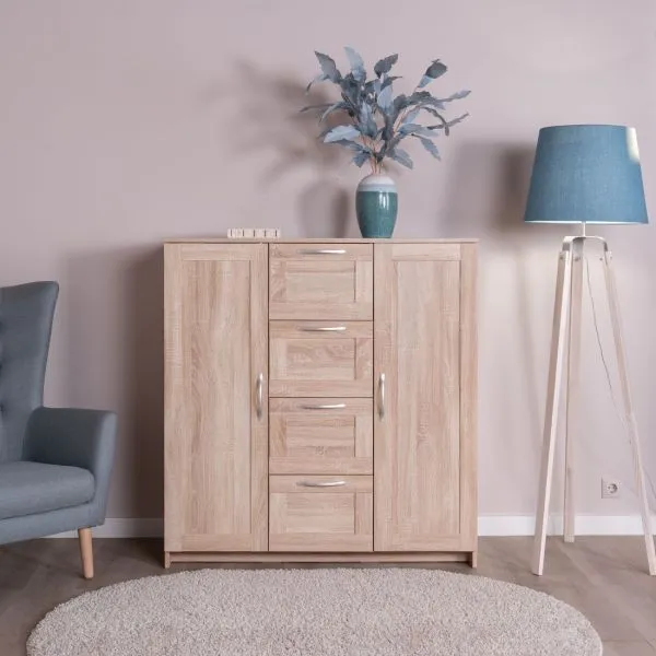 2.02.03.350.3 СИРИУС тумба 2 двери и 4 ящика 117х123 сонома RU