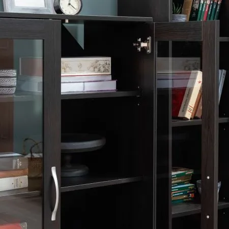 Тумба СИРИУС с двумя стеклянными дверьми, цвет Дуб Венге