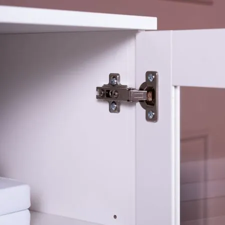 2.02.03.380.1 СИРИУС тумба 2 двери со стеклом и 3 ящика 117х95 белая RU