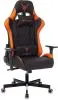 Кресло игровое Knight Armor черный/оранжевый ромбик экокожа с подголов. крестов. металл