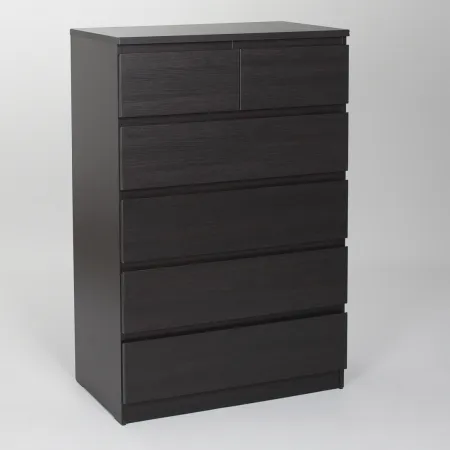 Комод МАЛЬТА высокий с шестью выдвижными ящиками, цвет Дуб Венге