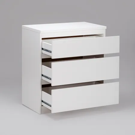2.03.02.060.1 КАСТОР комод 3 ящика RU белый