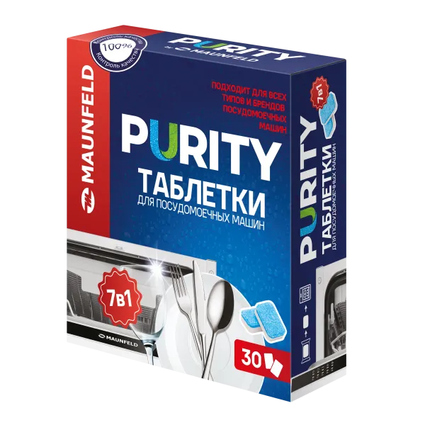 Таблетки для посудомоечных машин MAUNFELD Purity all in 1 MDT30PH (30 шт.)
