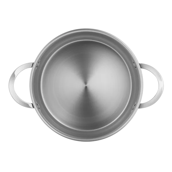 Кастрюля MAUNFELD GERDA MCS33S07 из нержавеющей стали со стеклянной крышкой, 20 см, 3,3 л. Нержавеющая сталь