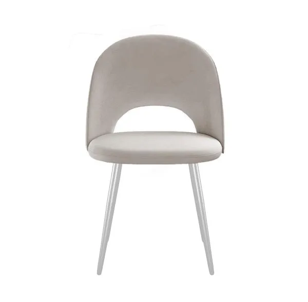 Стул DikLine 383 поворотный B03 BEIGE, ножки белые