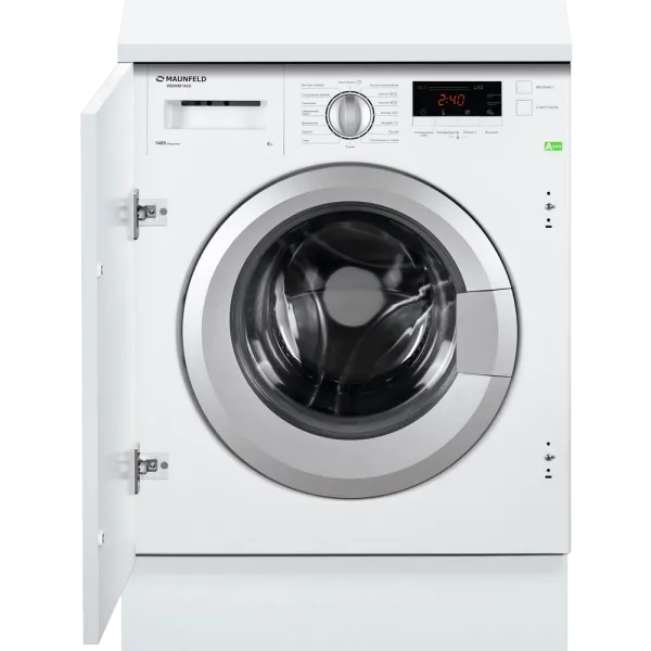 Встраиваемая стиральная машина c инвертором и паром MAUNFELD MBWM148S Белый