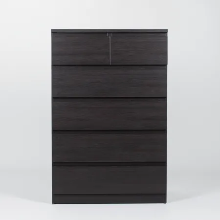 Комод МАЛЬТА высокий с шестью выдвижными ящиками, цвет Дуб Венге