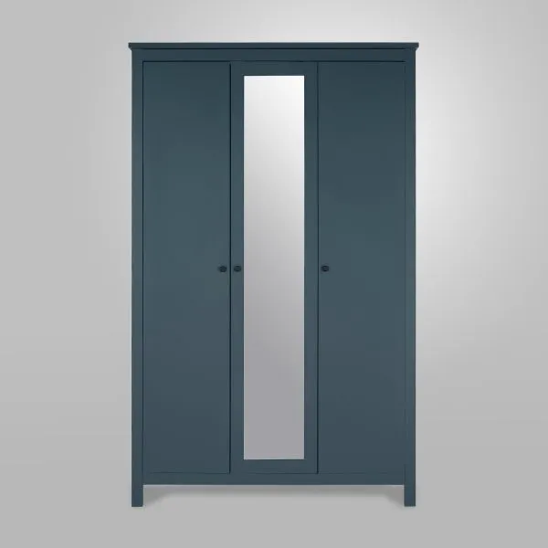 2.08.01.040.6 САГА шкаф 3 двери с зеркалом темно-бирюзовый