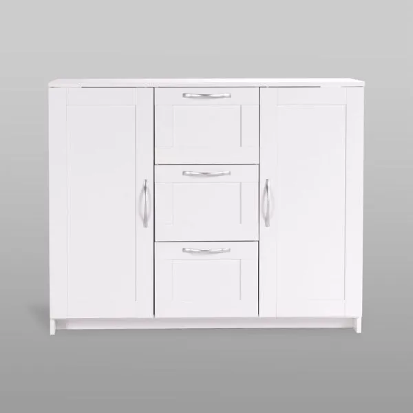 2.02.03.340.1 СИРИУС тумба 2 двери и 3 ящика 117х95 белая RU