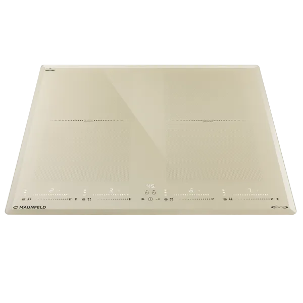 Индукционная варочная панель с двумя Flex Zone и Booster MAUNFELD CVI594SF2 LUX Inverter Бежевый