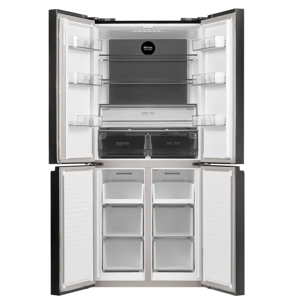 Холодильник с инвертором MAUNFELD MFF183NFE Черная нержавеющая сталь