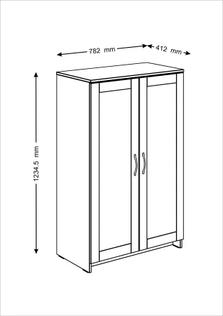 2.02.03.310.3 СИРИУС тумба 2 двери 78х123 сонома RU