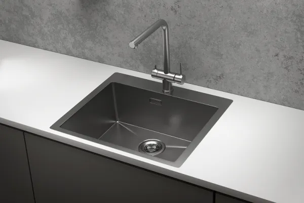 5951, СТАЛЬ САТИН, стальная кухонная мойка