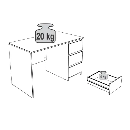 2.03.06.090.5 КАСТОР стол письменный 3 ящика 116х65 RU Дуб Венге