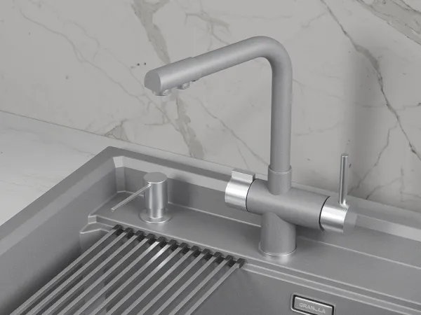 5008, ЧЁРНЫЙ, СМЕСИТЕЛЬ КУХОННЫЙ