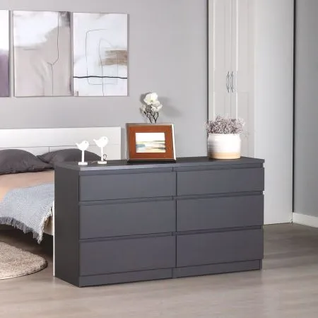 2.03.02.080.4 КАСТОР комод 6 ящиков RU серый