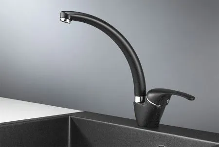 2024, ЧЁРНЫЙ, СМЕСИТЕЛЬ КУХОННЫЙ