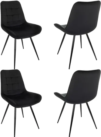 Стул для дома Бюрократ CH-K2_4 комплект 4шт черный Holland 75 металл черный на ножках (CH-K2_1/HL75_4)