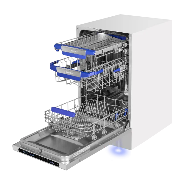 Посудомоечная машина авто-открыванием MAUNFELD MLP45331T Light Beam Wi-Fi Нержавеющая сталь