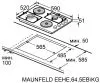 Комбинированная варочная панель MAUNFELD EEHE.64.5EB\KG Черный