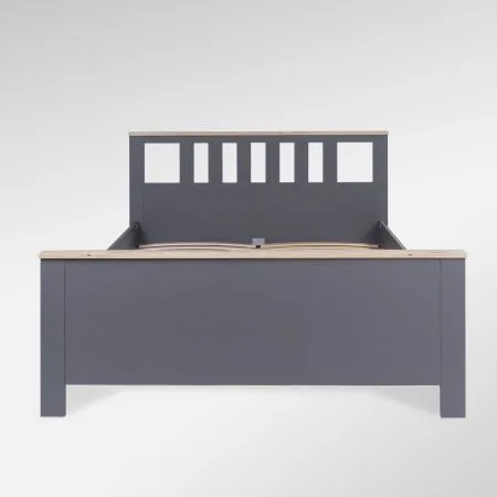 2.08.04.070.15 САГА кровать двойная 160х200 серая/ясень