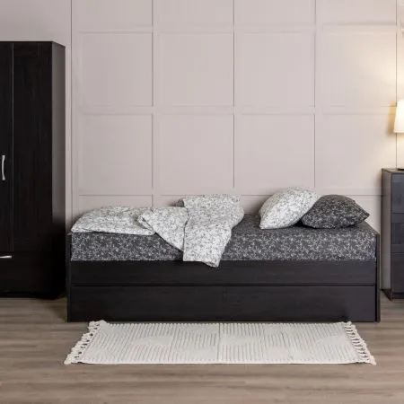 2.02.08.450.5 СИРИУС кровать раздвижная с ящиками 90х200 Дуб Венге RU