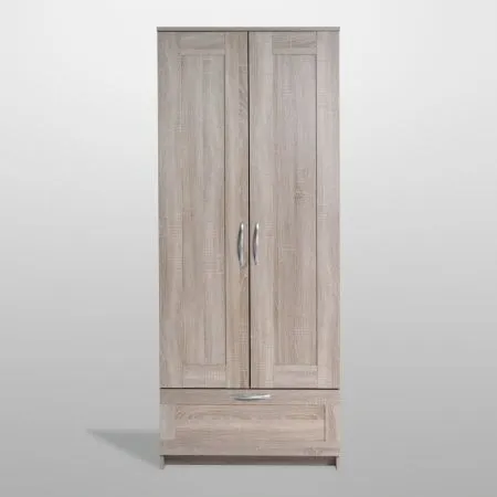 2.02.01.240.3 СИРИУС шкаф для одежды 2 двери и 1 ящик сонома RU