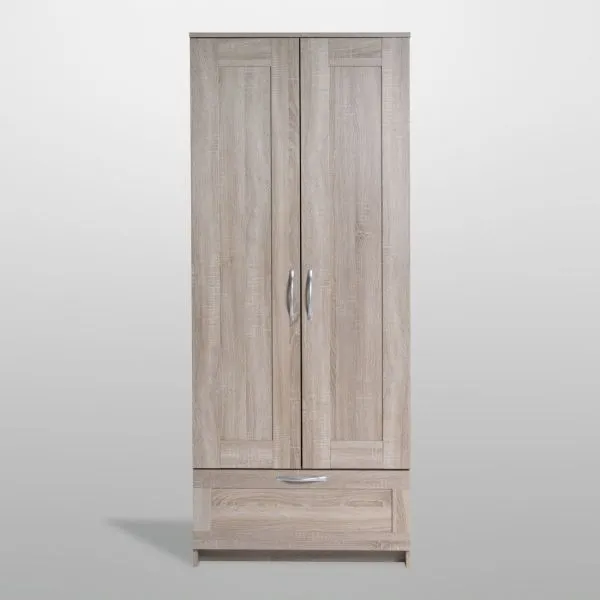 2.02.01.240.3 СИРИУС шкаф для одежды 2 двери и 1 ящик сонома RU