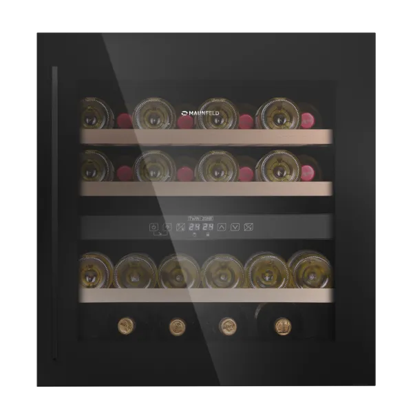 Винный шкаф встраиваемый MAUNFELD MBWC-92D36 Черный